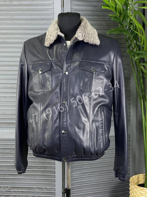 Кожаная куртка Loro Piana на меху 7054