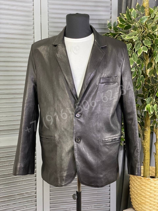 Кожаный пиджак Brunello Cucinelli 13526