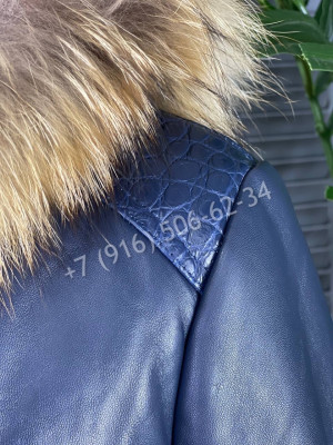 Кожаная куртка Stefano Ricci со вставками крокодила 7055