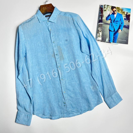 Рубашка из льна Dolce & Gabbana 31692