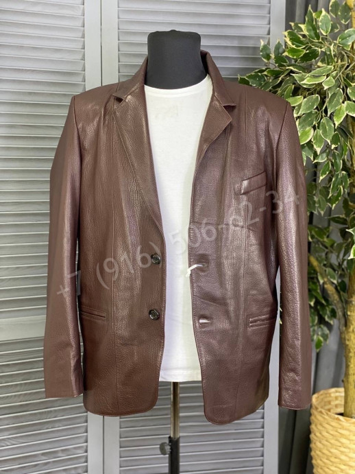 Кожаный пиджак Brunello Cucinelli 13528