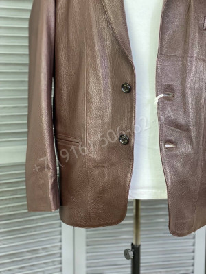 Кожаный пиджак Brunello Cucinelli 13528