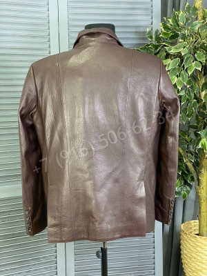 Кожаный пиджак Brunello Cucinelli 13528