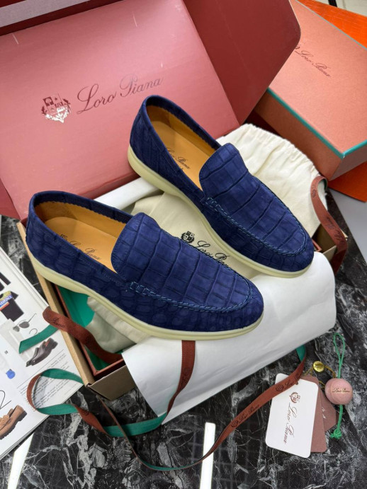 Лоферы Loro Piana с крокодилом 5999