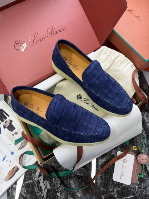 Лоферы Loro Piana с крокодилом 5999