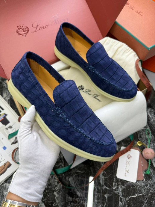Лоферы Loro Piana с крокодилом 5999