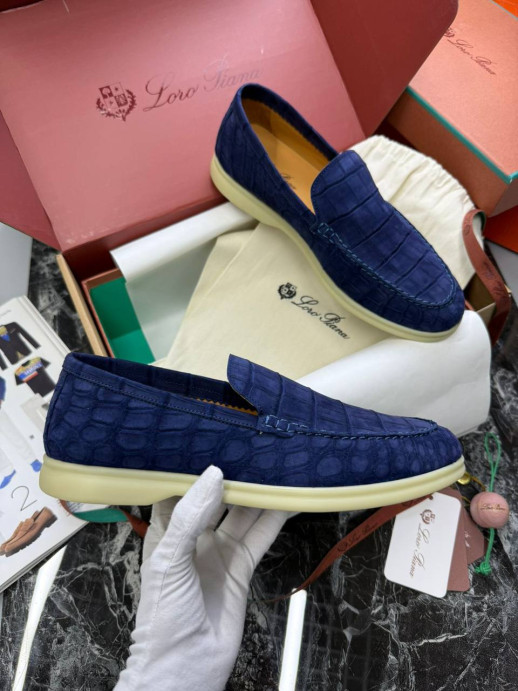 Лоферы Loro Piana с крокодилом 5999