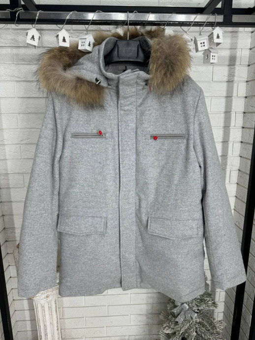 Пуховик Kiton со съемным капюшоном из натурального кашемира 22167 2