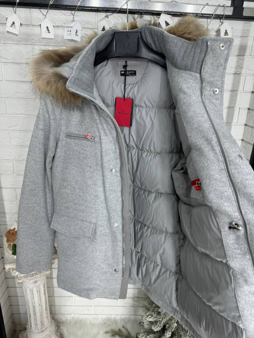 Пуховик Kiton со съемным капюшоном из натурального кашемира 22167 2