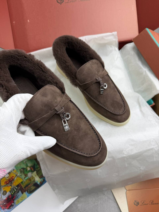 Лоферы Loro Piana на меху 12413