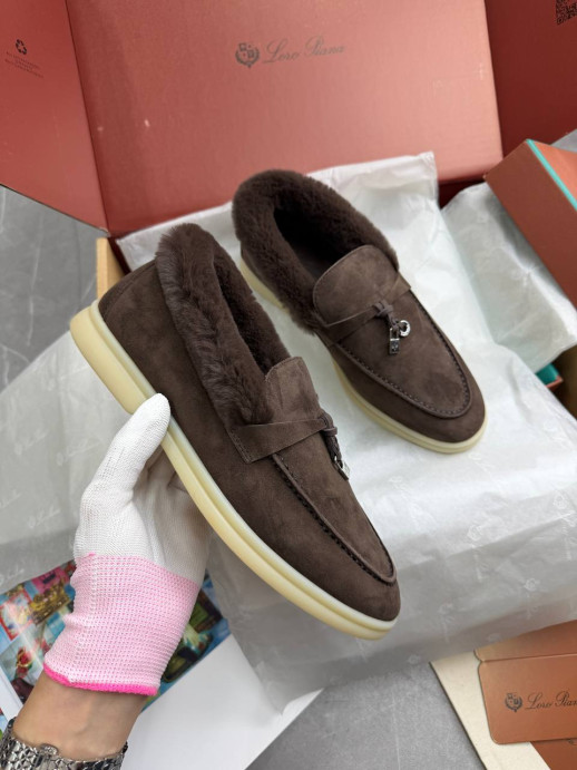 Лоферы Loro Piana на меху 12413