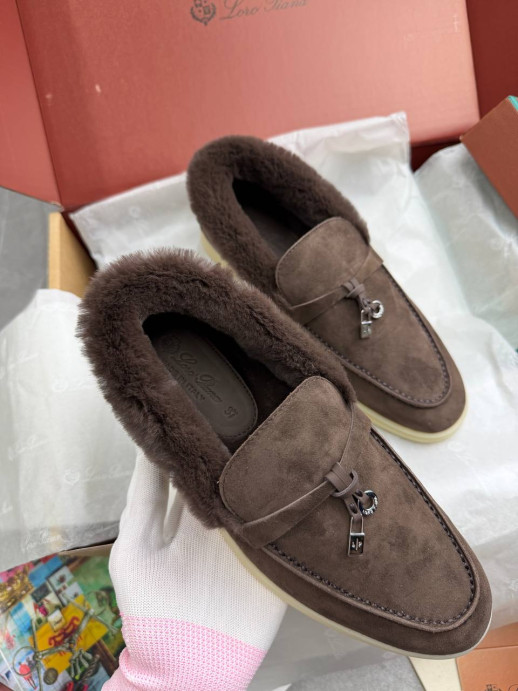 Лоферы Loro Piana на меху 12413
