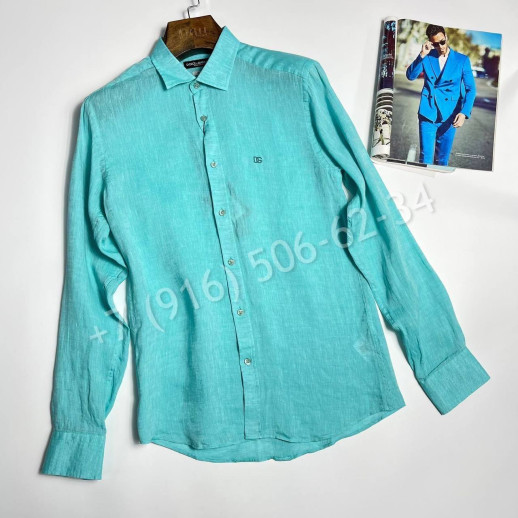 Рубашка из льна Dolce & Gabbana 31694