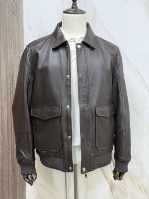 Кожаная куртка Brunello Cucinelli 28523