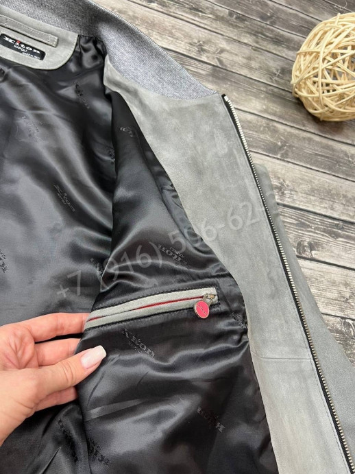 Замшевая куртка бомбер KITON 13423