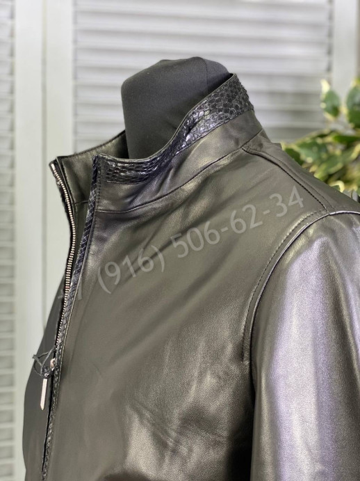 Кожаная куртка Stefano Ricci со вставками крокодила 13530