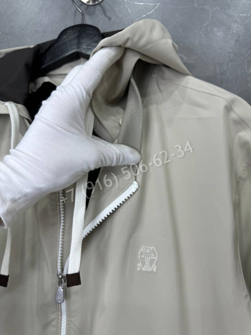 Ветровка Brunello Cucinelli с капюшоном съемным 33991