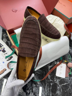 Лоферы Loro Piana с крокодилом 5999 2