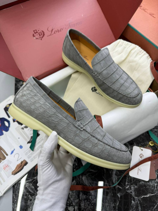 Лоферы Loro Piana с крокодилом 5999 3