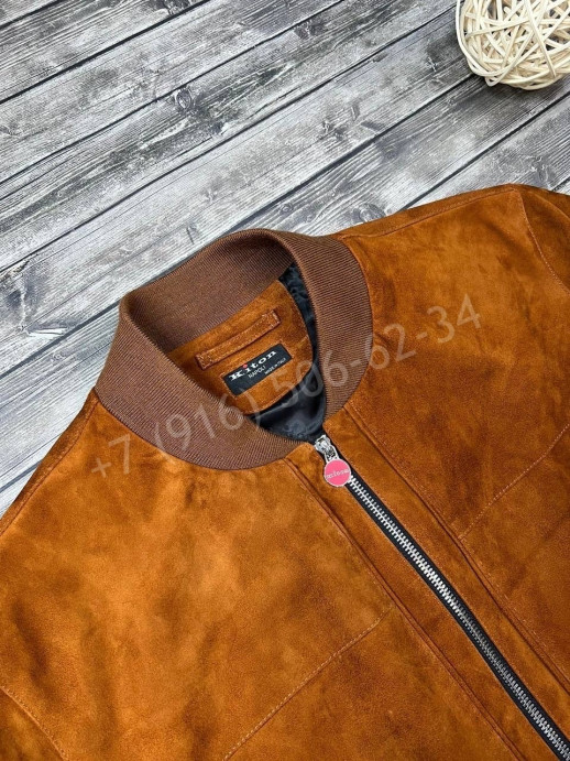 Замшевая куртка бомбер KITON 13425