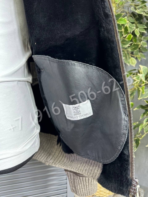 Куртка дубленка Brunello Cucinelli на меху 23637