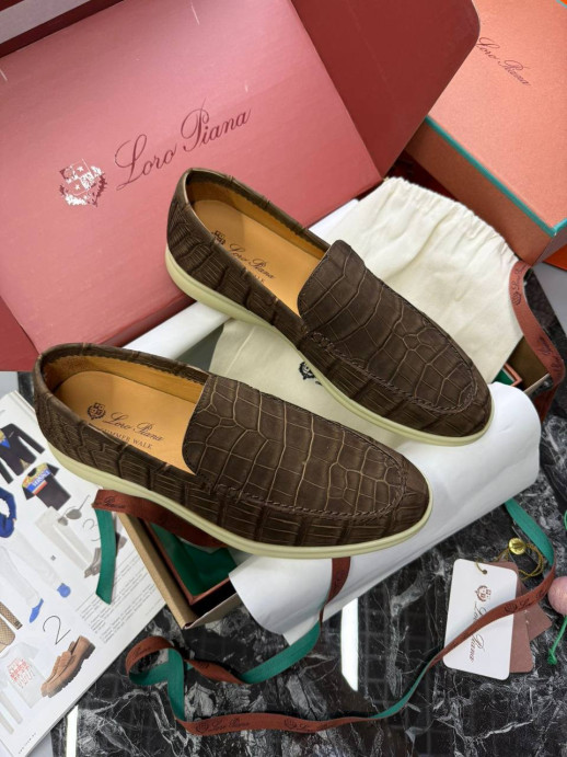 Лоферы Loro Piana с крокодилом 5999 4