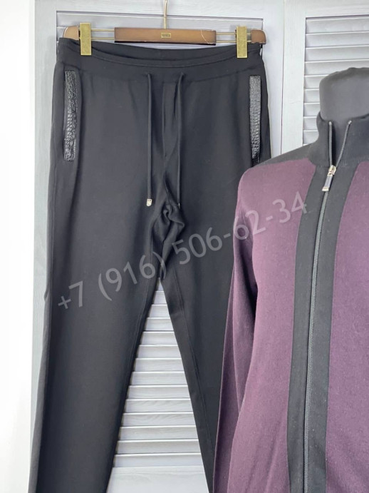 Спортивный костюм Salvatini со вставками кожи крокодила 12418