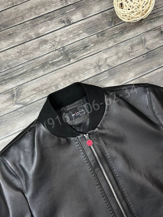 Кожаная куртка бомбер KITON 13427