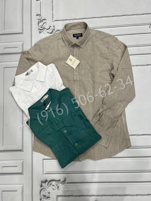 Льняная рубашка Brunello Cucinelli 17103