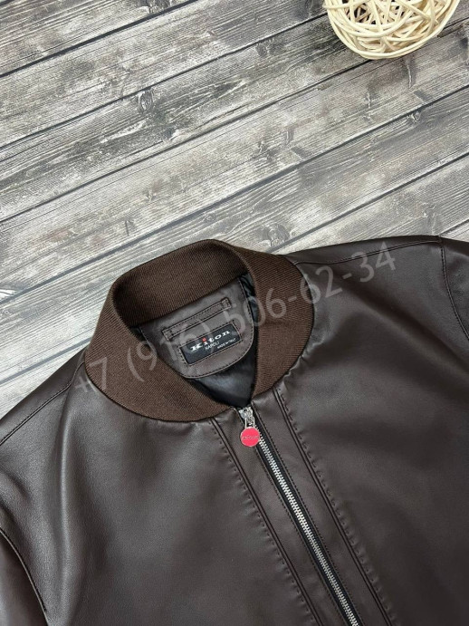 Кожаная куртка бомбер KITON 13428