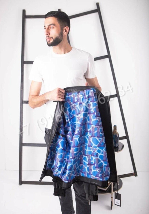 Кожаная куртка ZILLI со вставками кожи крокодила 17406