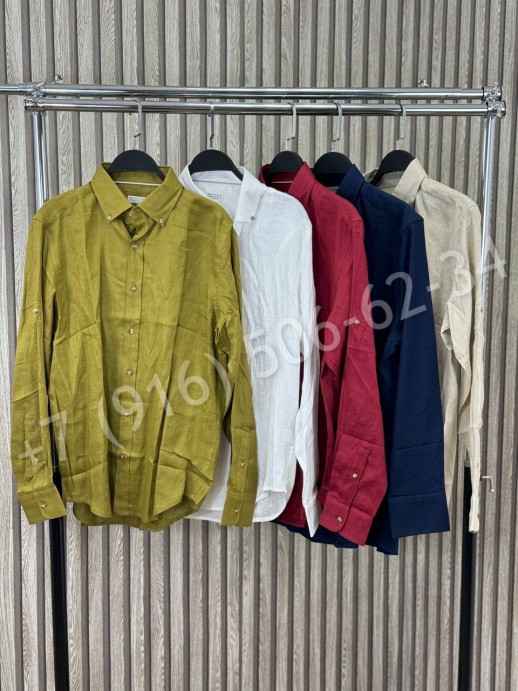 Рубашка Brunello Cucinelli из льна 30793