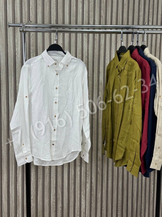 Рубашка Brunello Cucinelli из льна 30793