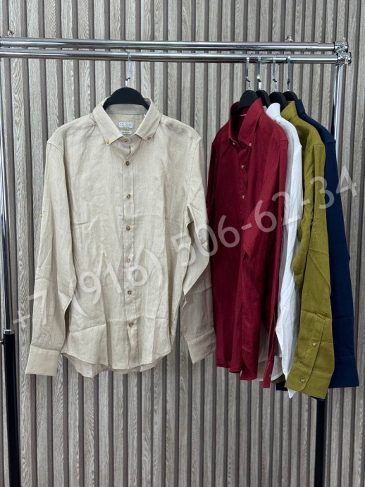 Рубашка Brunello Cucinelli из льна 30793