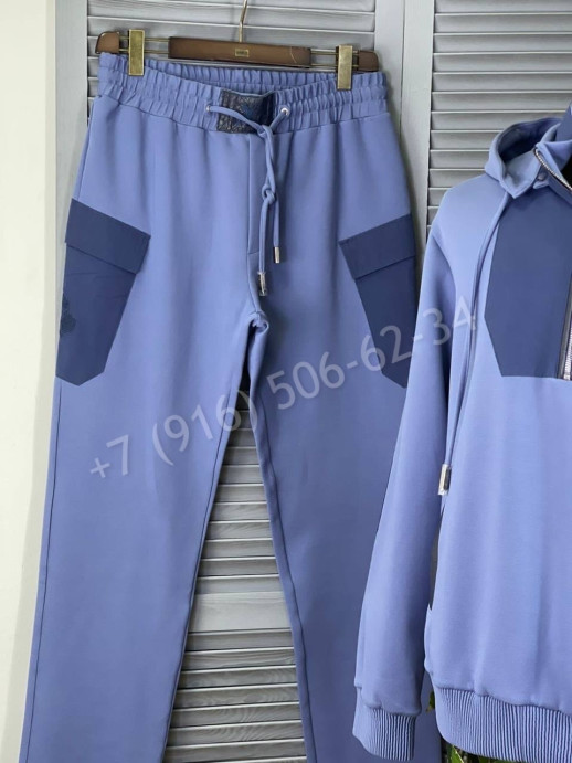 Спортивный костюм Angelo Galasso со вставками кожи крокодила 12420