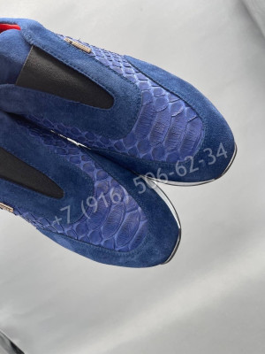 Кроссовки со вставками питона Zilli 6138