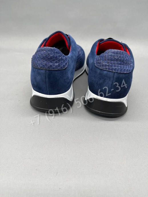 Кроссовки со вставками питона Zilli 6138