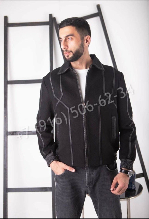 Кашемировая куртка ZILLI со вставками кожи крокодила 17407