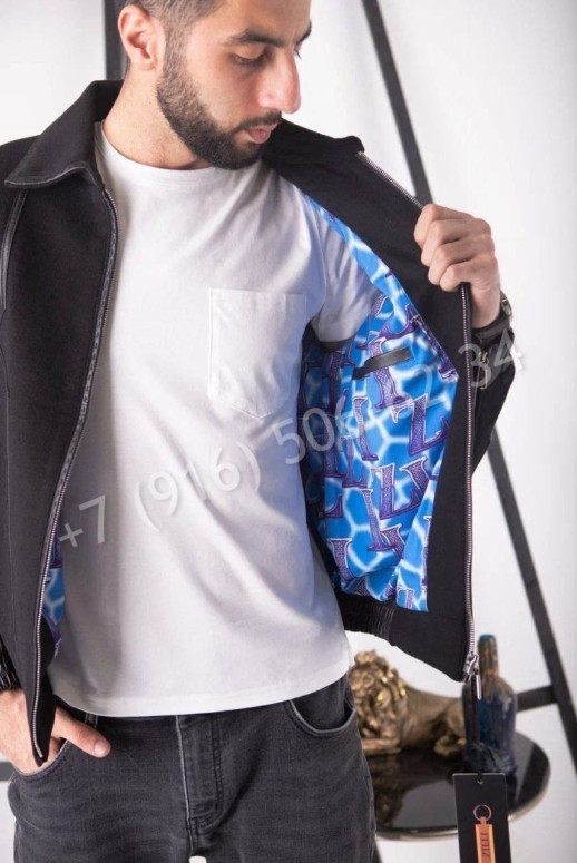 Кашемировая куртка ZILLI со вставками кожи крокодила 17407