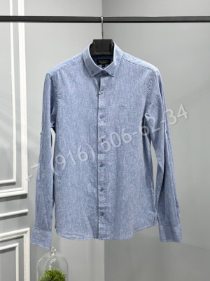 Рубашка из льна Brunello Cucinelli 18112