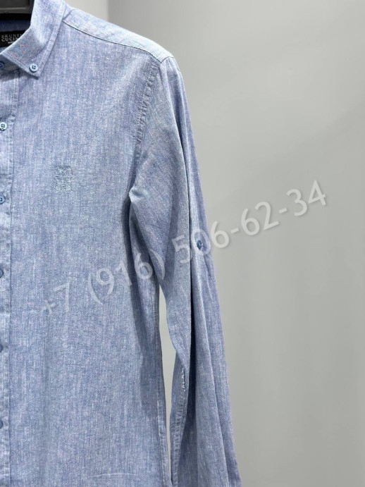 Рубашка из льна Brunello Cucinelli 18112