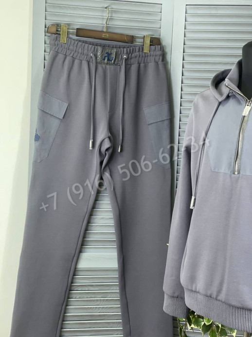 Спортивный костюм Angelo Galasso со вставками кожи крокодила 12421