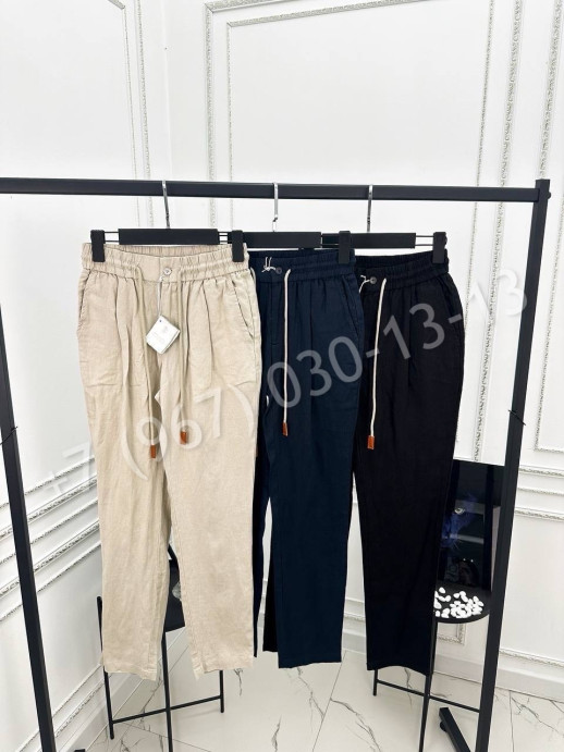 Брюки льняные Brunello Cucinelli 26804