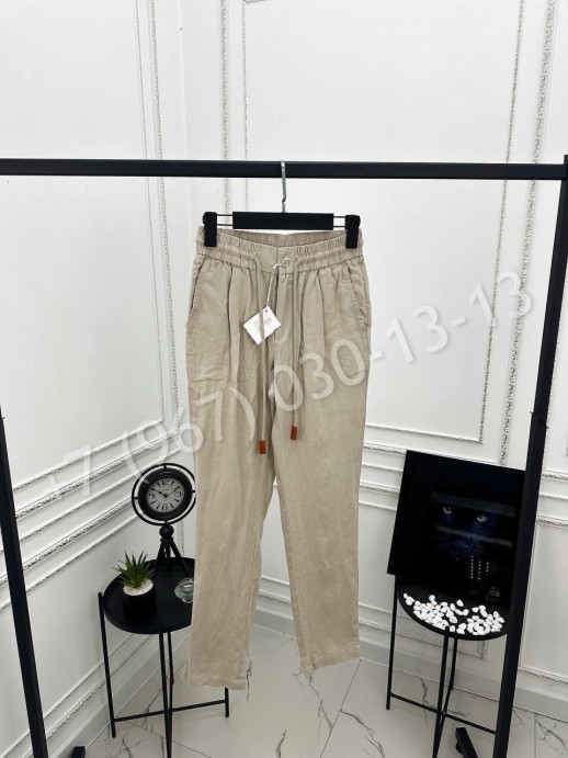 Брюки льняные Brunello Cucinelli 26804