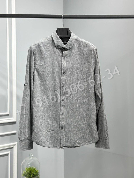 Рубашка из льна Brunello Cucinelli 18113