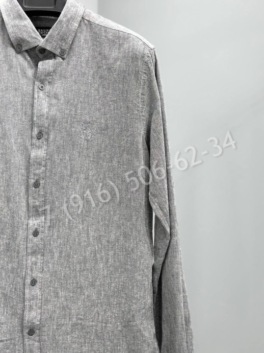 Рубашка из льна Brunello Cucinelli 18113