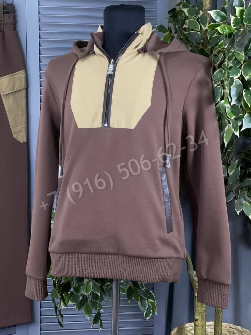 Спортивный костюм Angelo Galasso со вставками кожи крокодила 12422