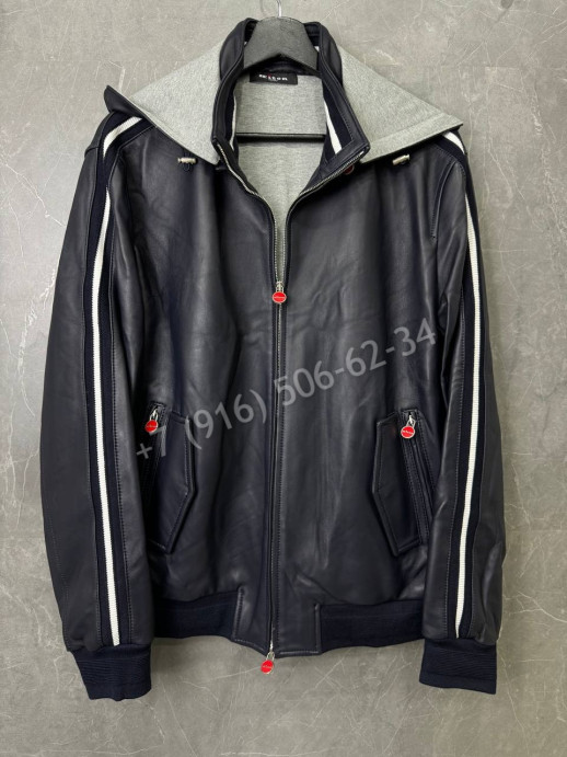 Кожаная куртка Kiton 33999