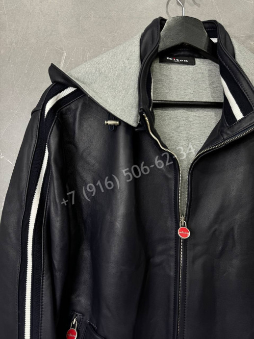 Кожаная куртка Kiton 33999