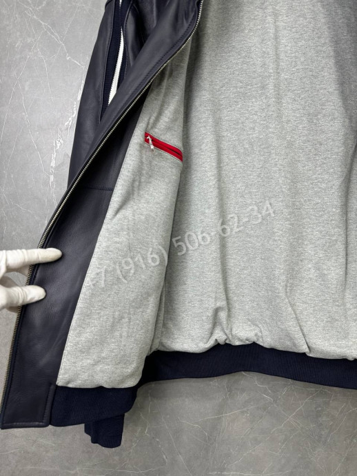 Кожаная куртка Kiton 33999